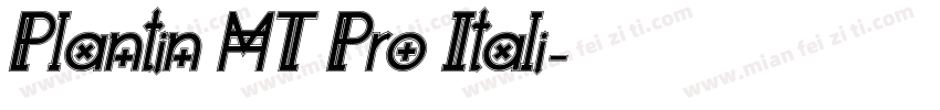 Plantin MT Pro Itali字体转换